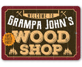 Personalized - Wood Shop - Metal Sign