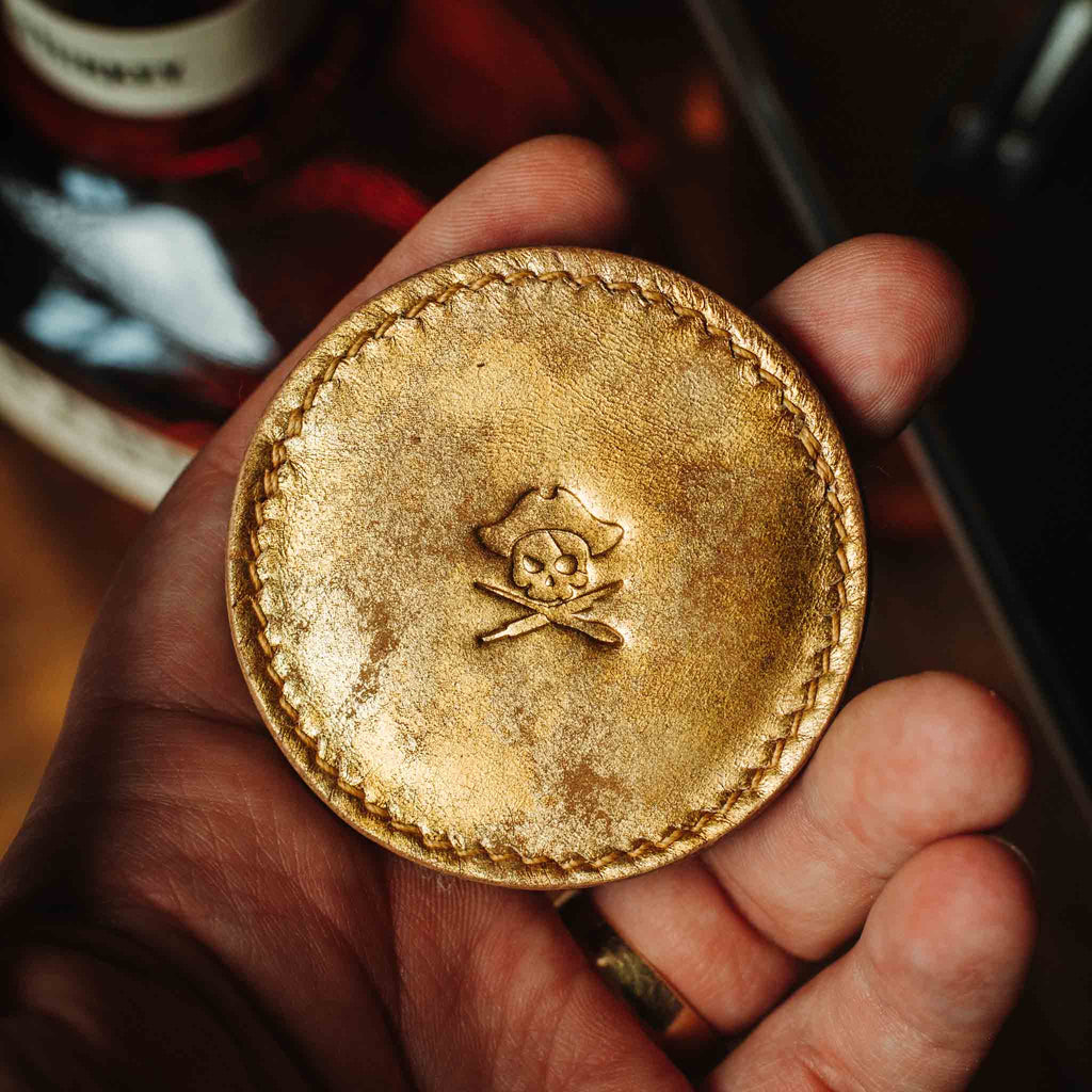 Round Coin Holder - Peso Pocket v2 | Challenge Coin Case | Handcrafted Leather