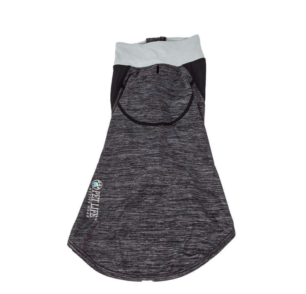 Pet Life ® Active 'Chewitt Wagassy' 4-Way-Stretch Yoga Fitness Long-Sleeve Dog T-Shirt