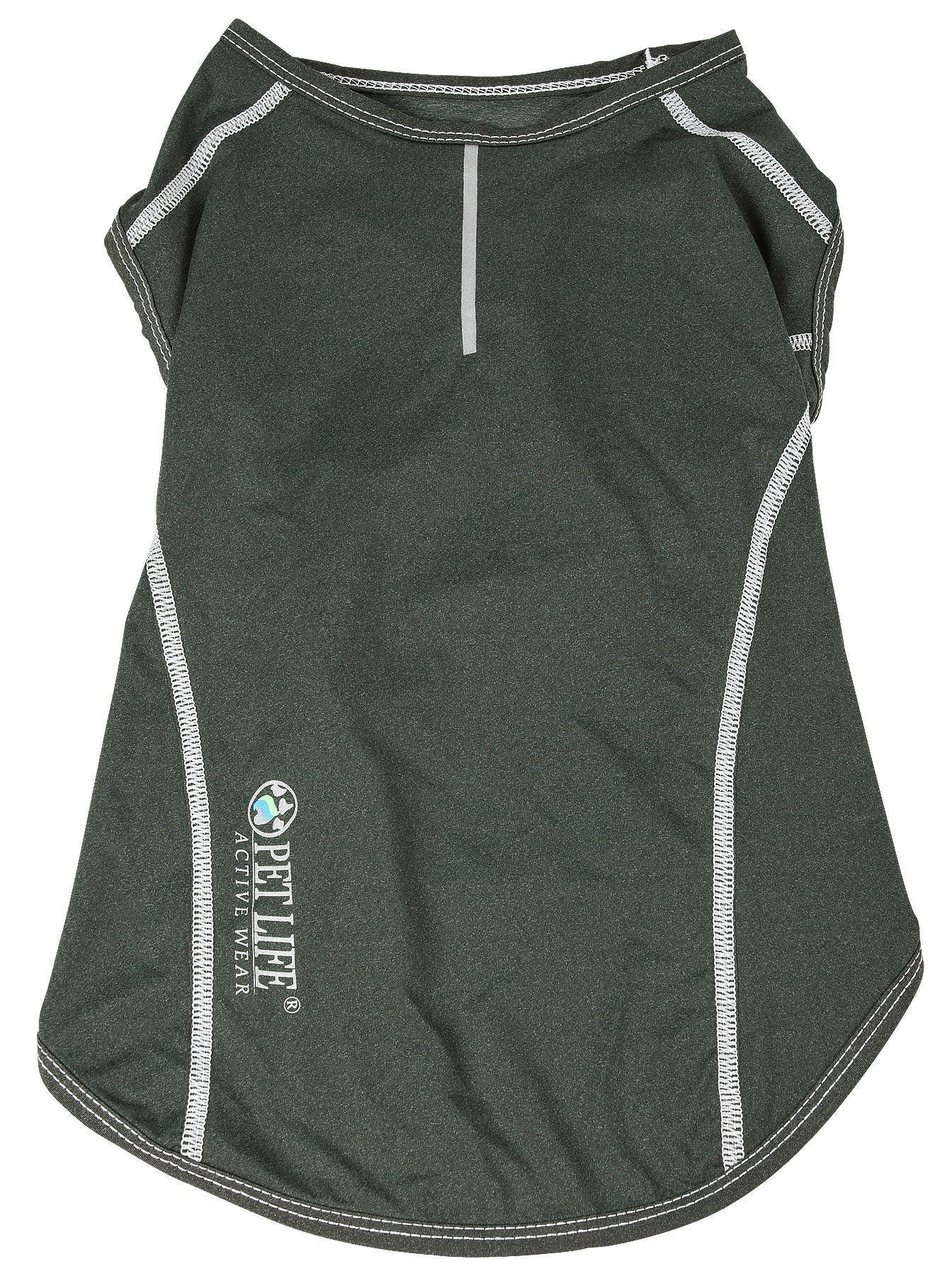 Pet Life ®  Active 'Racerbark' 4-Way-Stretch Yoga Fitness Dog T-Shirt Tank Top