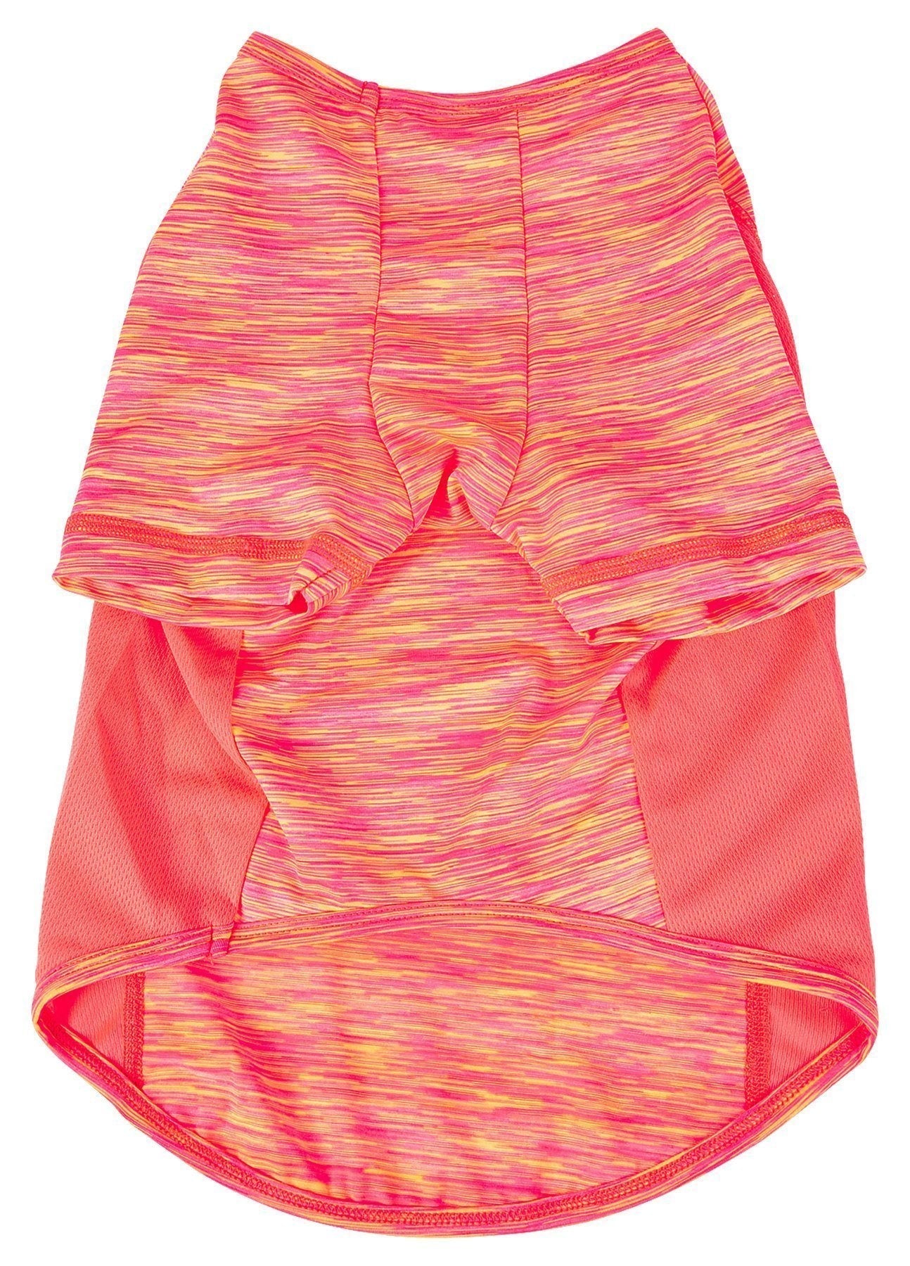 Pet Life ® Active 'Warf Speed' Heathered Ultra-Stretch Yoga Fitness Dog T-Shirt