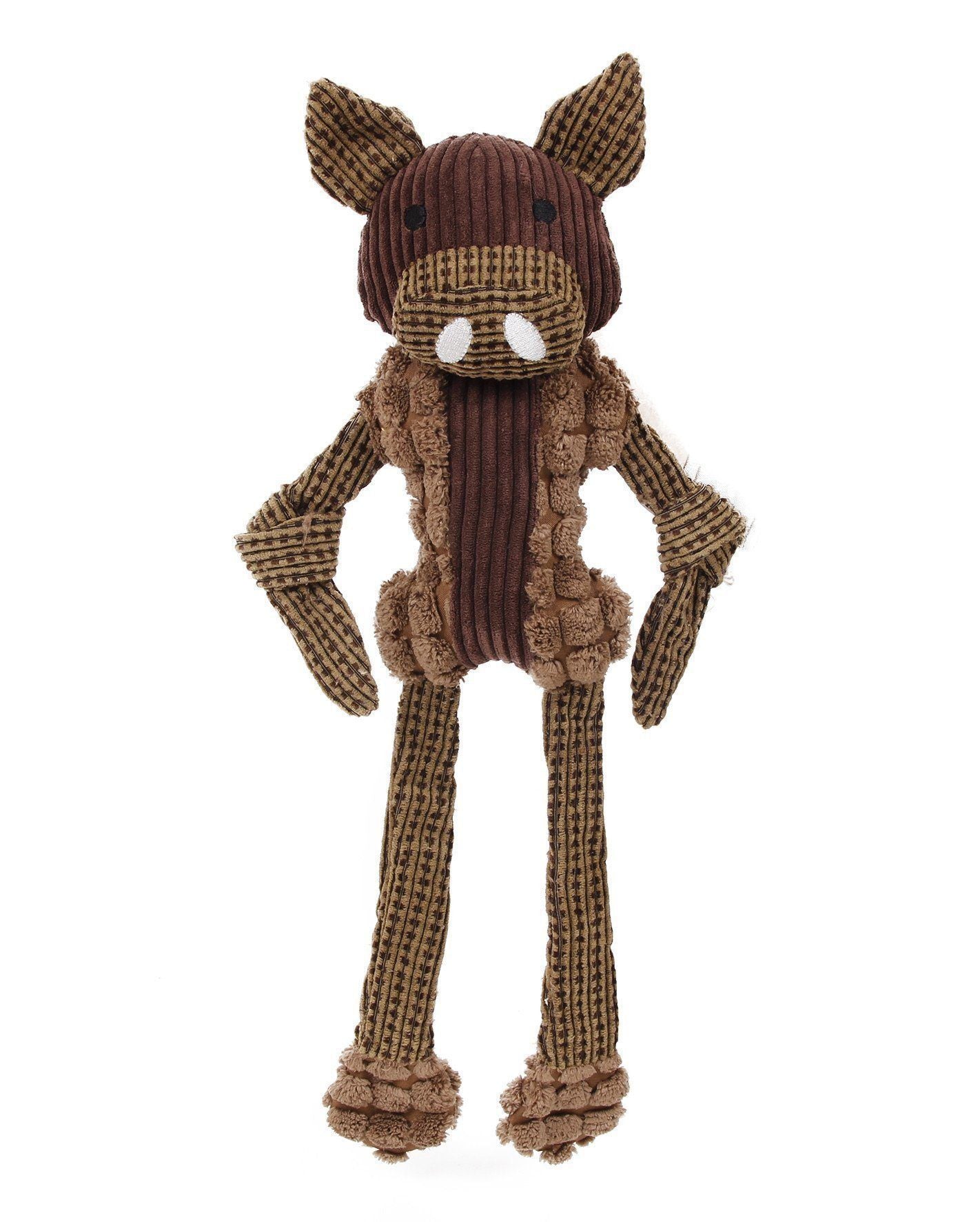 Pet Life ® 'Bull Mannequin' Natural Jute Rope Chew Tug Plush Dog Toy