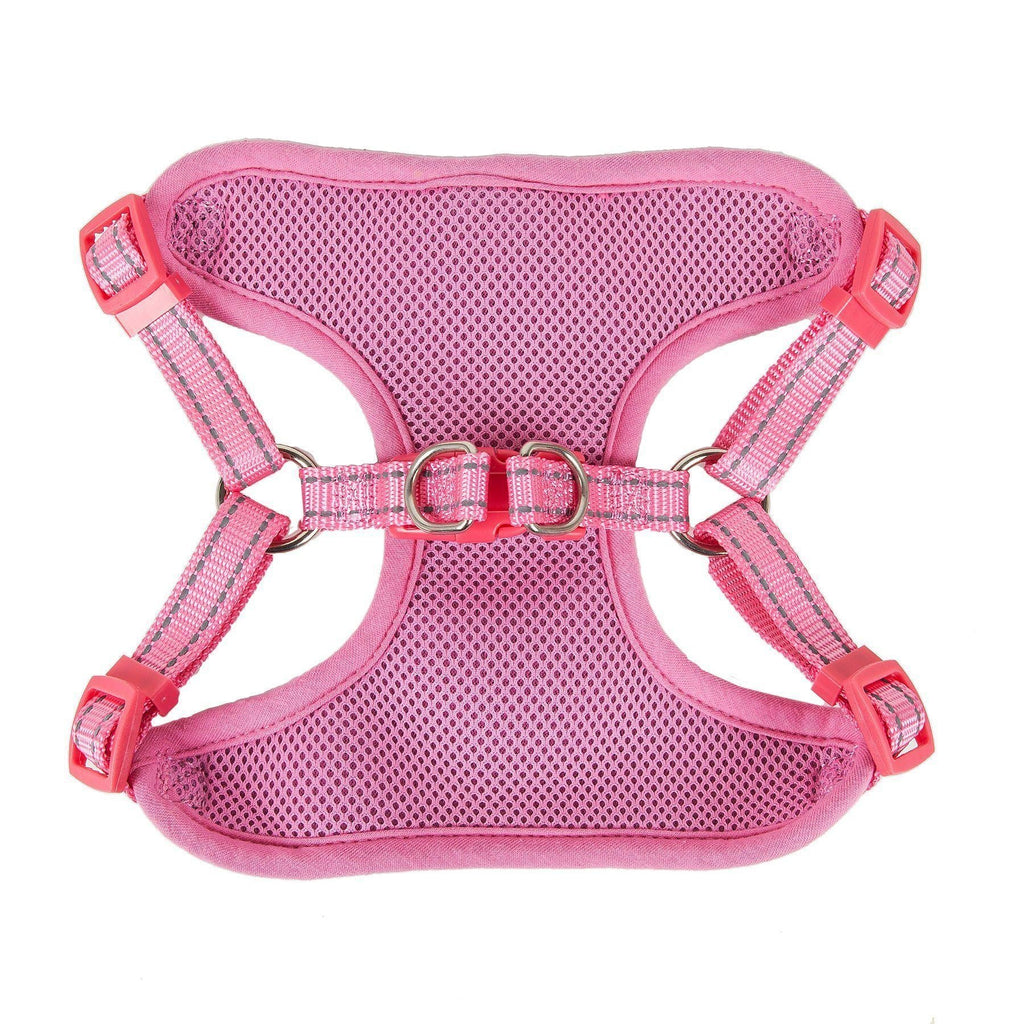 Pet Life ®  'Chichi Shaggy' Mesh Reversed Adjustable Fashion Dog Harness W/ Shaggy Neck Tie