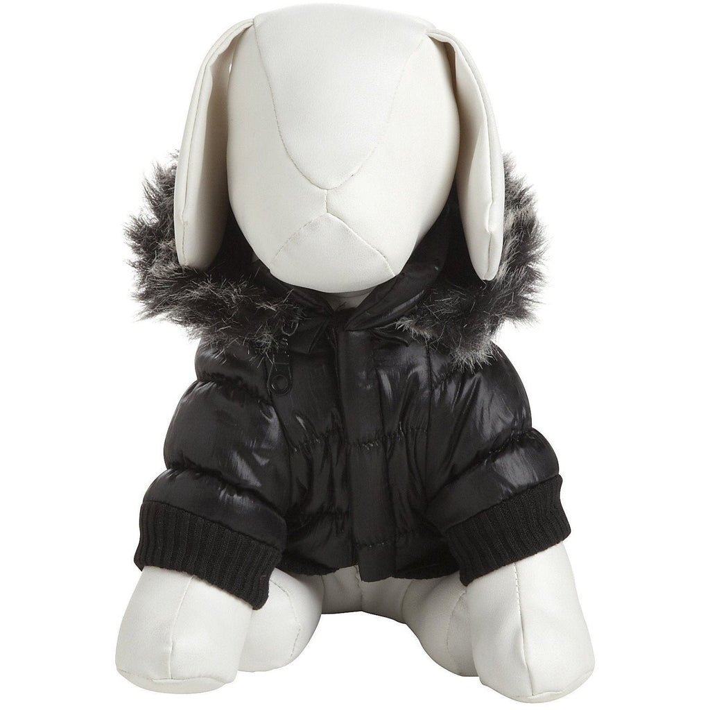 Pet Life ® Classic Metallic Fashion 3M Insulated Dog Coat Parka  w/ Removable Hood