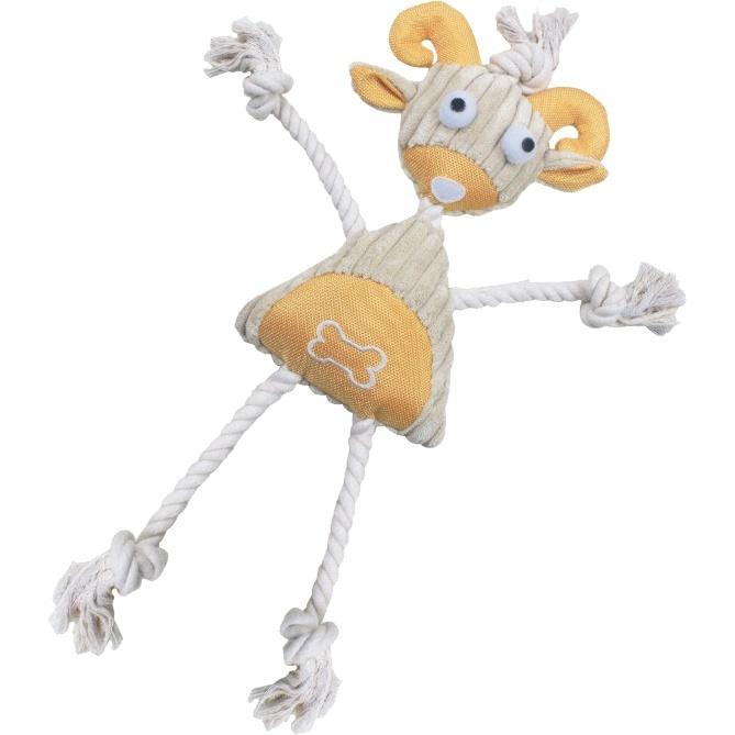 Pet Life ® 'Doll Mannequin' Natural Jute and Rope Squeak Dog Toy