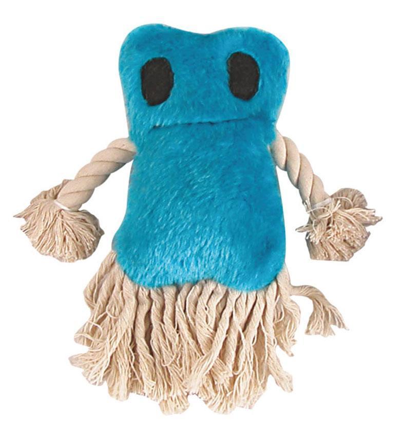 Pet Life ® 'Duffle Bag' 8 Piece Jute Rope and Rubberized Squeak Chew Pet Dog Toy Gift Set