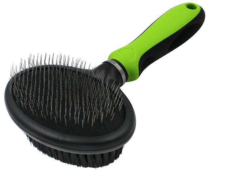 Pet Life ® Flex Series 2-in-1 Dual-Sided Slicker and Bristle Grooming Pet Brush
