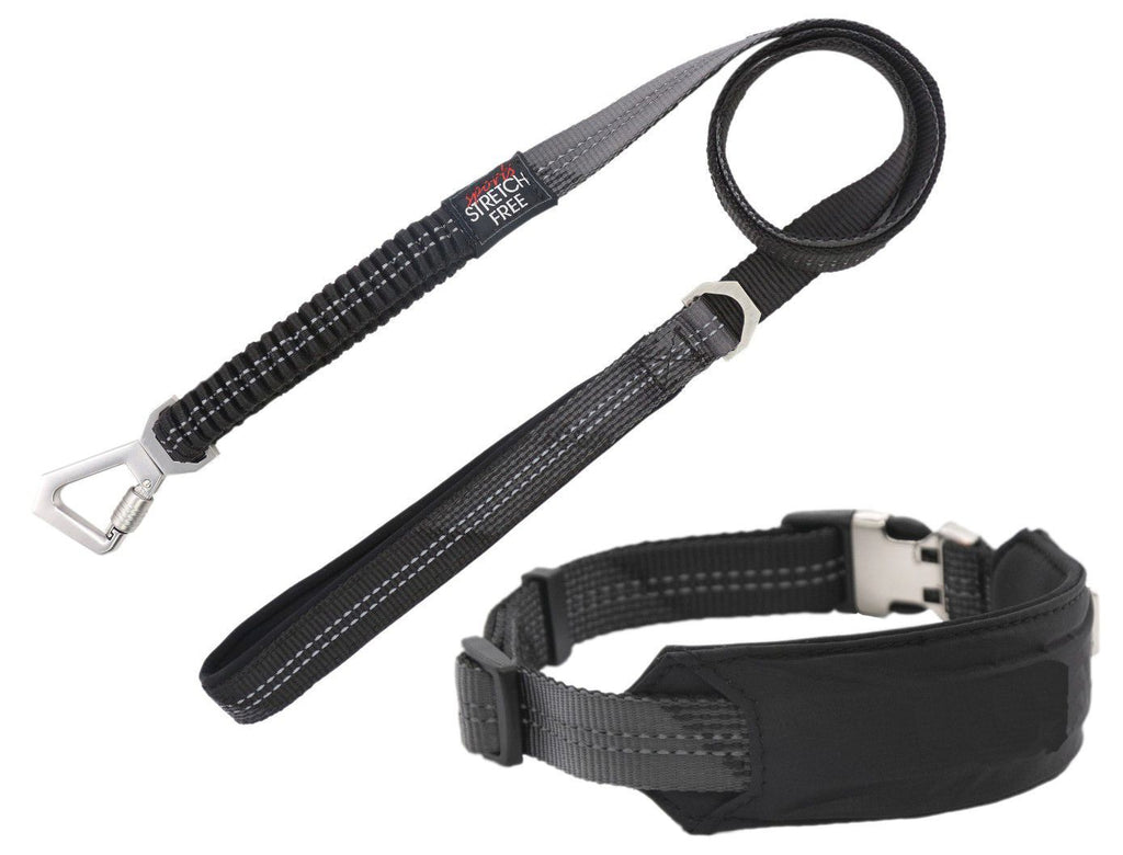 Pet Life ® 'Geo-prene' 2-in-1 Shock Absorbing Neoprene Padded Reflective Dog Leash and Collar
