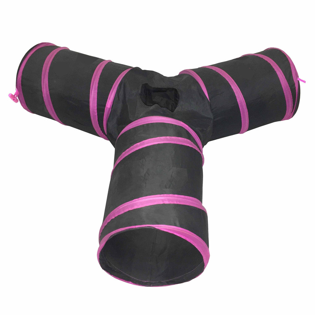 Pet Life ® 'Kitting-Go-Seek' Collapsible Folding Travel 3-way Kitty Cat Tunnel