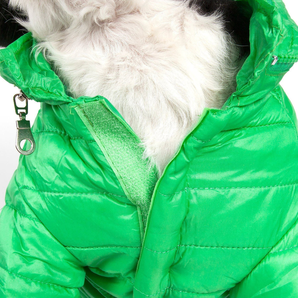 Pet Life ® Lightweight Adjustable and Collapsible 'Sporty Avalanche' Dog Coat w/ Pop-out Zippered Hood