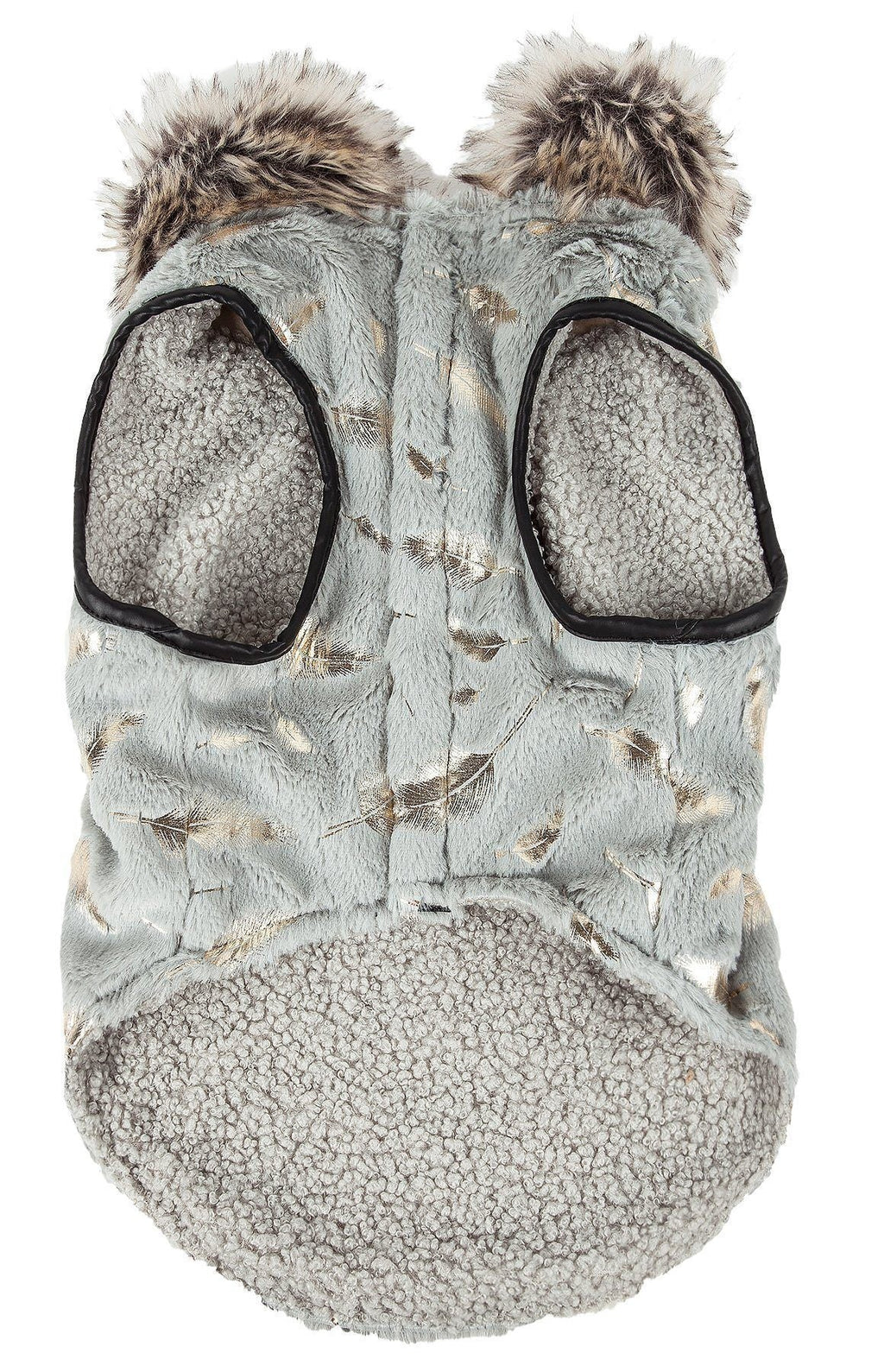 Pet Life ® Luxe 'Gold-Wagger' Gold-Leaf Fashion Designer Fur Dog Coat