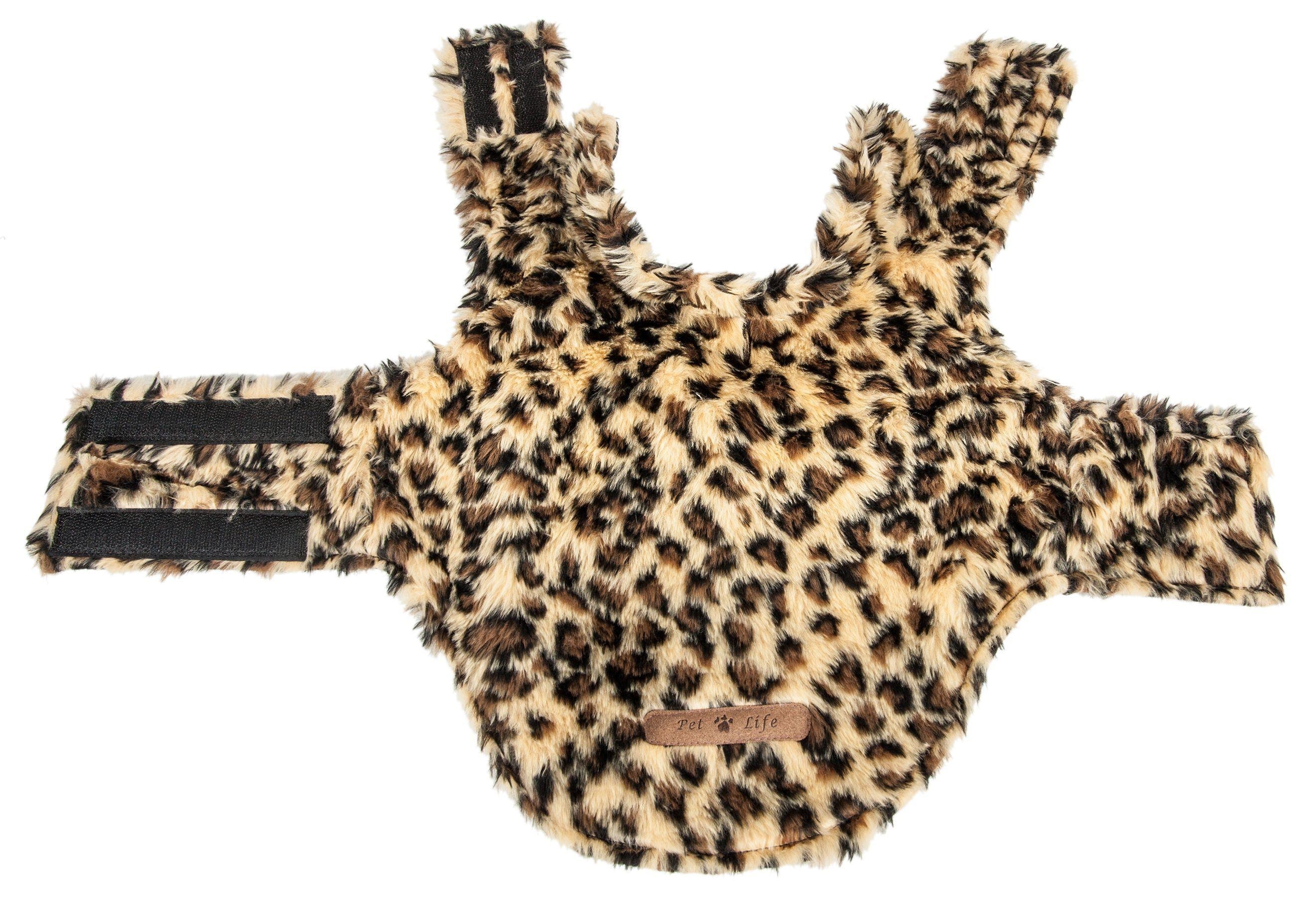 Pet Life ®  Luxe 'Poocheetah' Cheetah-Spotted Designer Mink Fur Dog Coat
