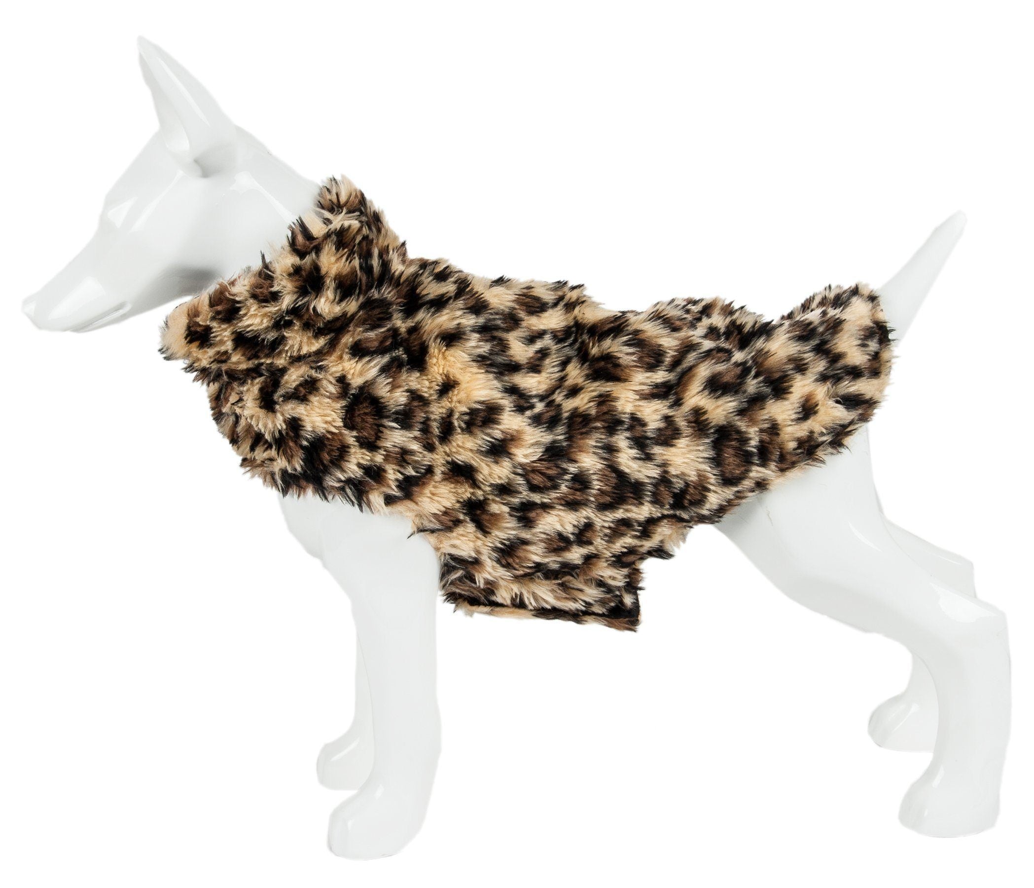 Pet Life ®  Luxe 'Poocheetah' Cheetah-Spotted Designer Mink Fur Dog Coat