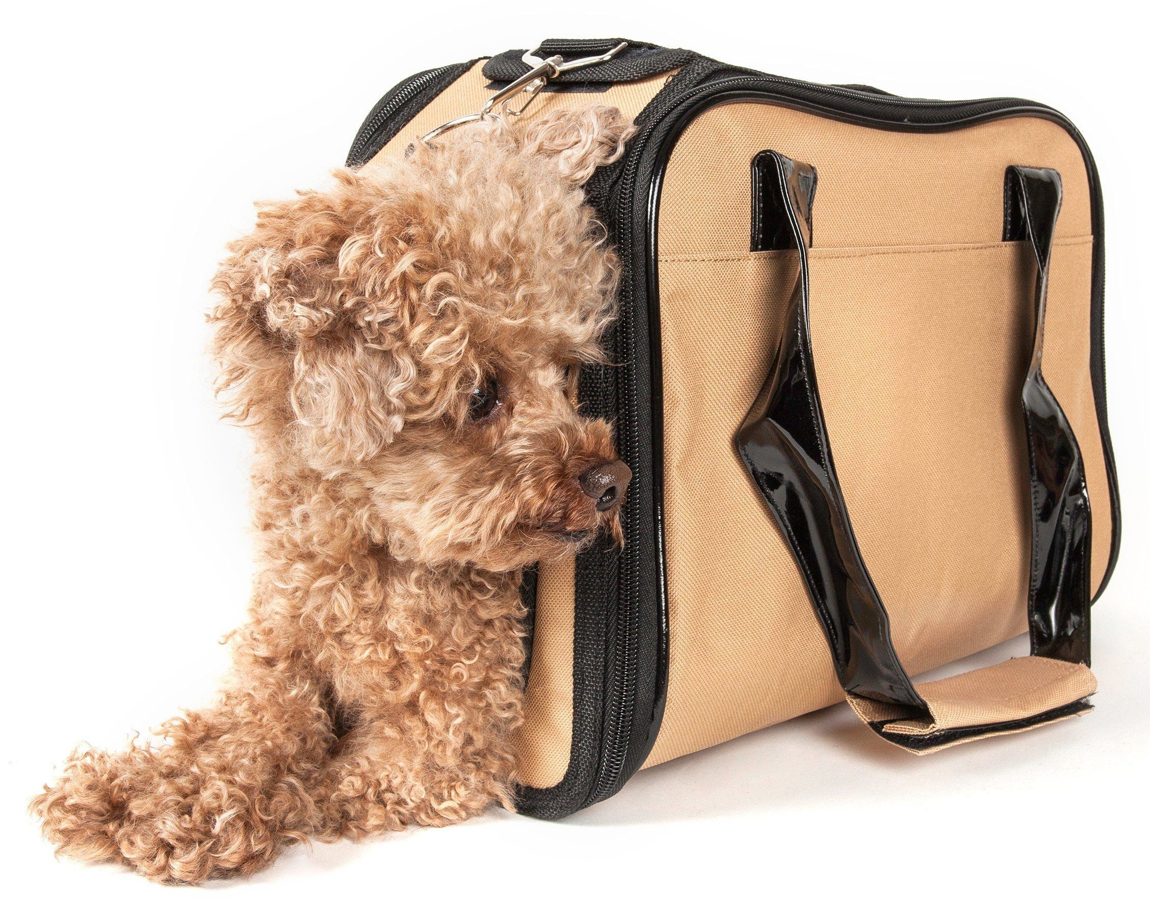Pet Life ® Mystique Airline Approved Fashion Designer Travel Pet Dog Carrier w/ Pouch