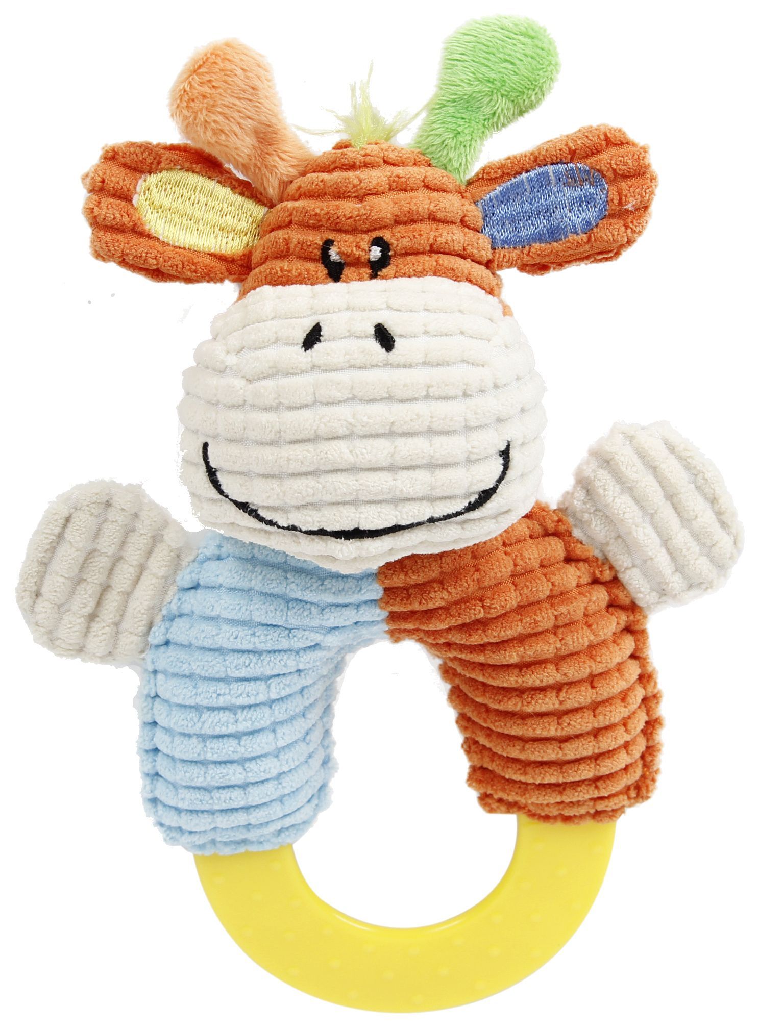 Pet Life ® 'Ring-O-Round' Plush Squeaking and Rubber Teething Newborn Puppy Dog Toy