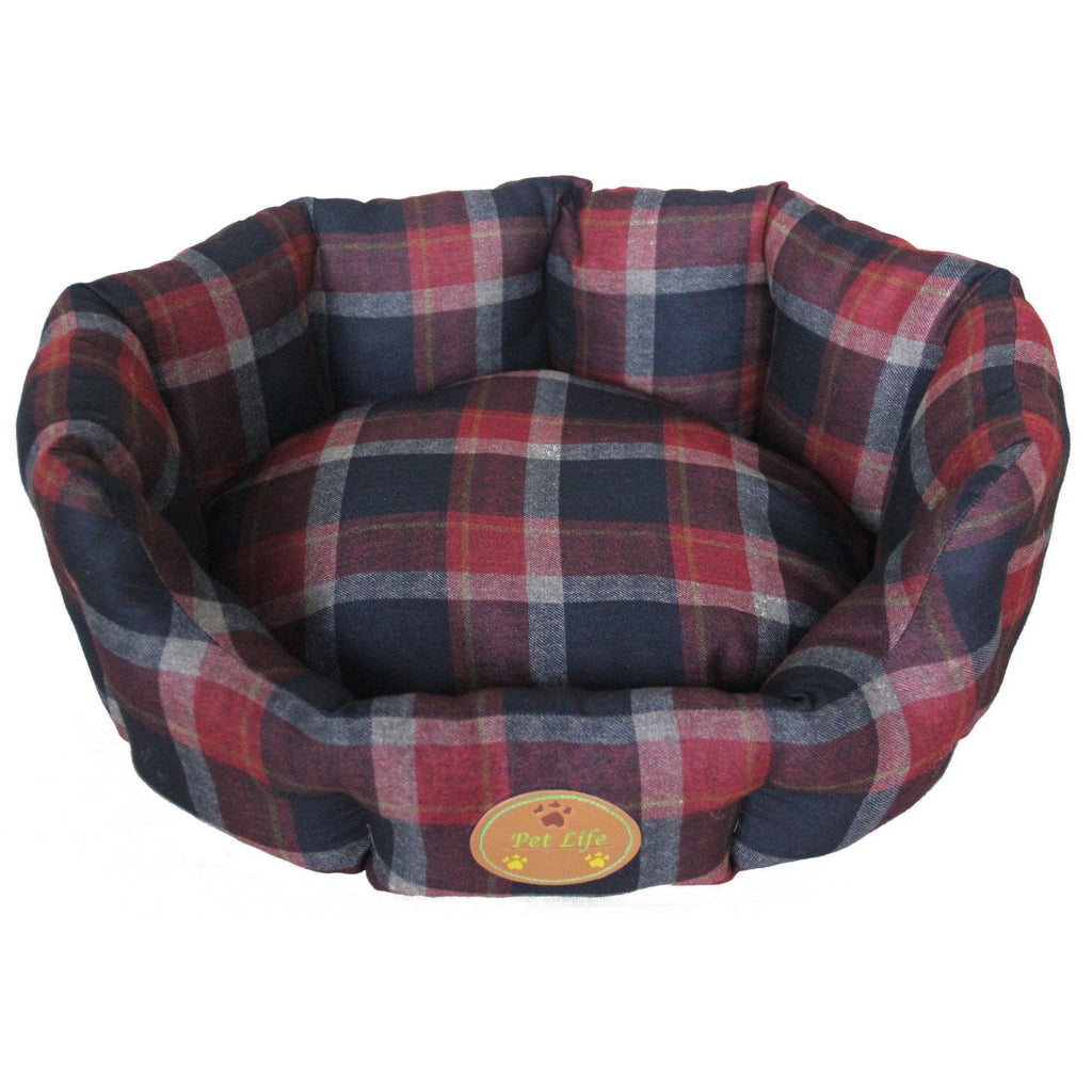 Pet Life ® 'Wick-Away' Wick-proof Nano-Silver and Anti-Bacterial Water Resistant Rounded Circular Pet Dog Bed Lounge