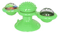 Windmill Rotating Suction Cup Cat Toy with Catnip & LED Light