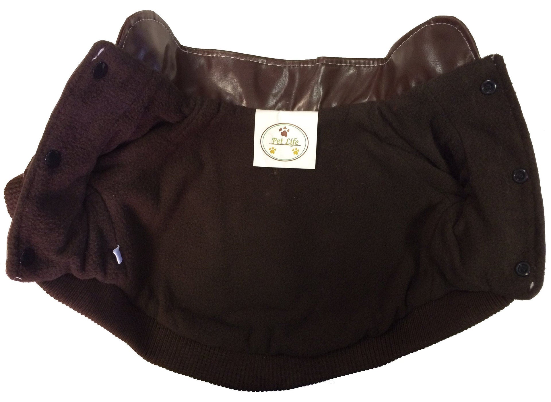Wuff-Rider Fashion Suede Stitched Dog Jacket in Brown - Image 4