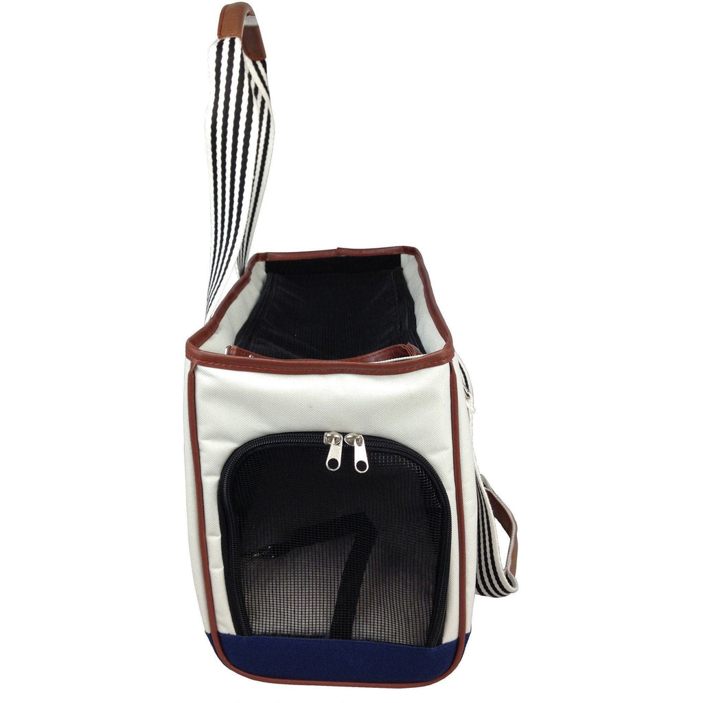 Yacht Polo Designer Travel Pet Carrier with Storage Pouch - Image 3