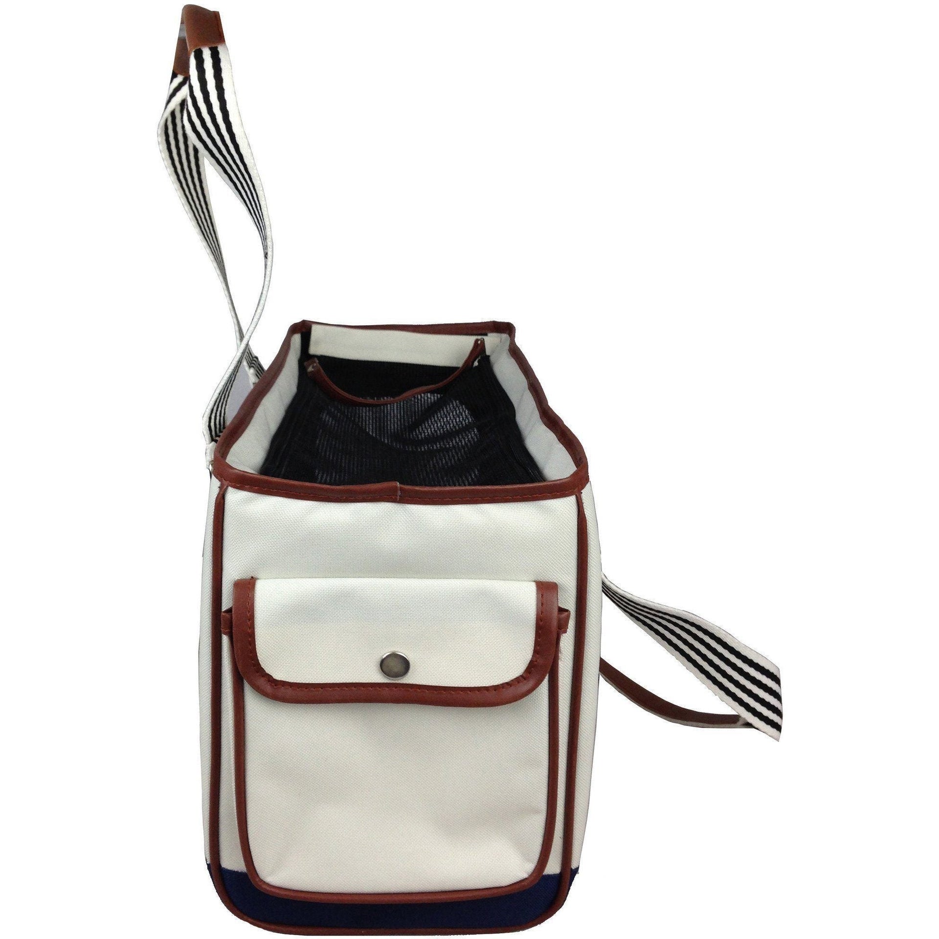 Yacht Polo Designer Travel Pet Carrier with Storage Pouch - Image 2