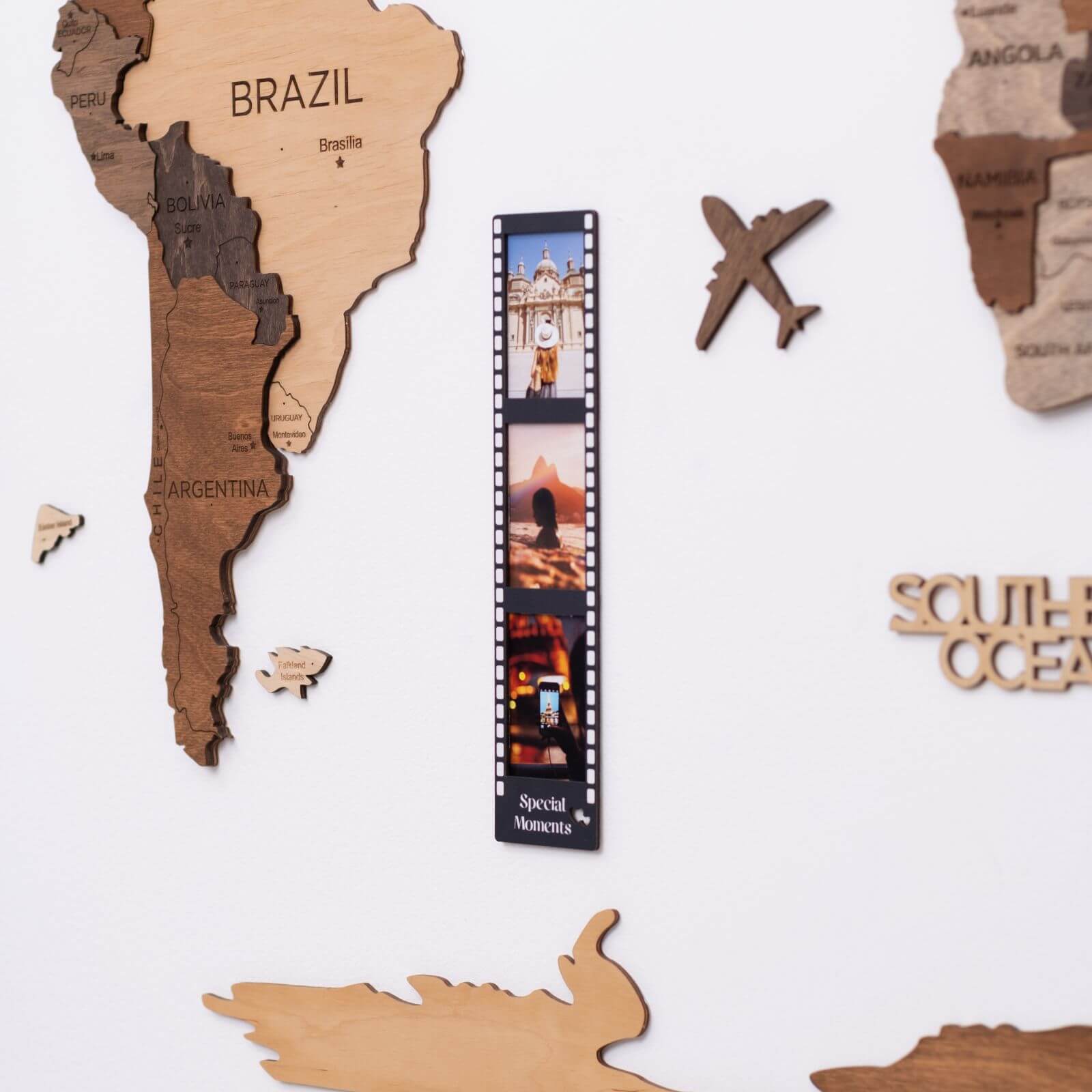 3-in-1 Wooden Collage Photo Frame Set for Wall Decor and Travel
