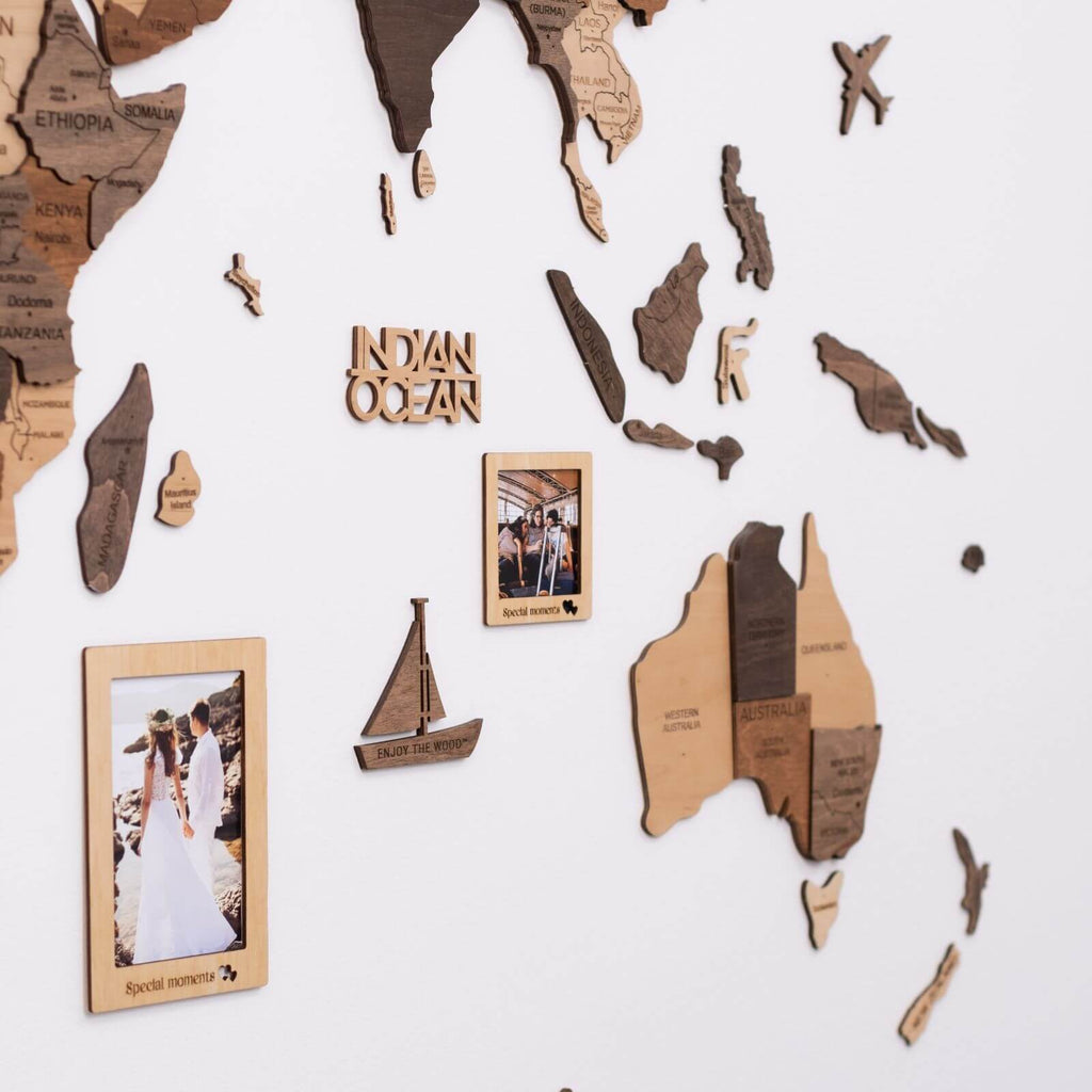 Set of 9 Wooden Photo Frames - Minimalist Scandinavian Gallery Wall
