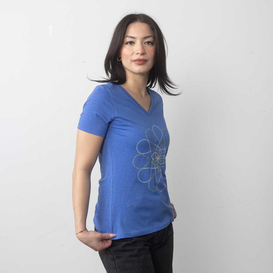 Women's Pi Math Graphic T-Shirt Heather Blue