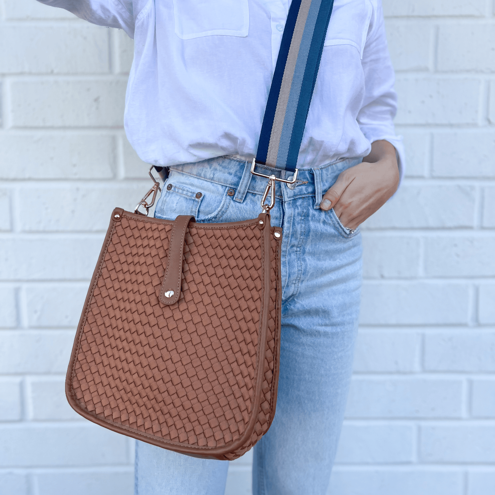 Woven Neoprene Courier Bag with Interchangeable Strap Options