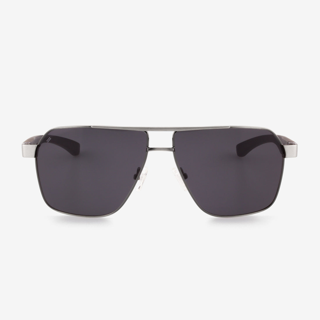 Pierce Aviator Sunglasses with Metal and Wood Brow Bar