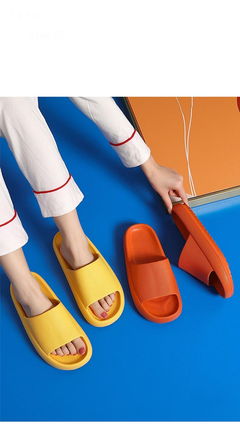 Cloud Pillow Slides: Ultra-Soft EVA Non-Slip Shower Slippers