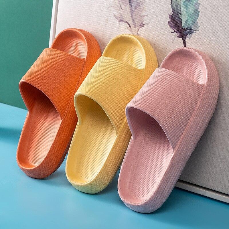 Cloud Pillow Slides: Ultra-Soft EVA Non-Slip Shower Slippers