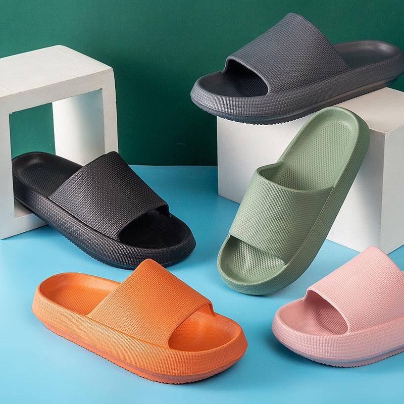 Cloud Pillow Slides: Ultra-Soft EVA Non-Slip Shower Slippers