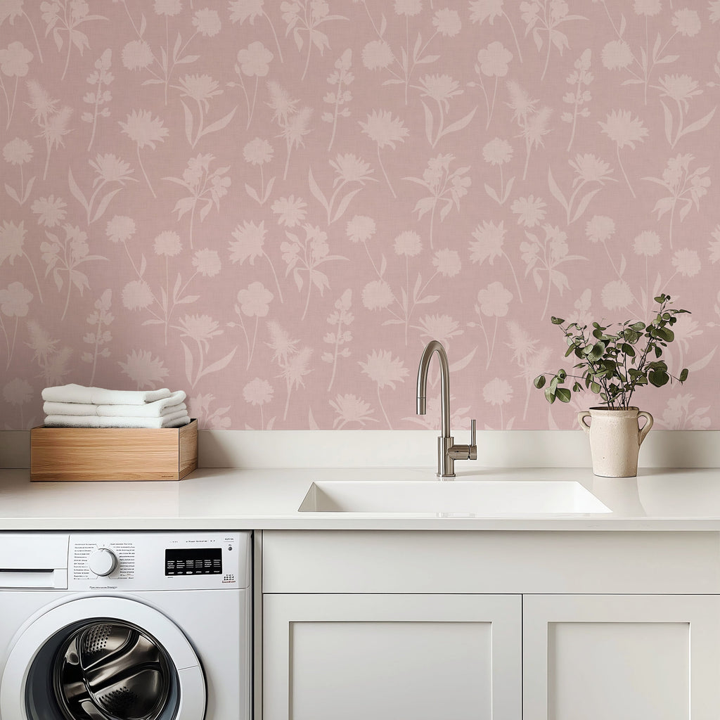 Gwyneth Botanical Floral Peel and Stick Wallpaper in Green and Beige