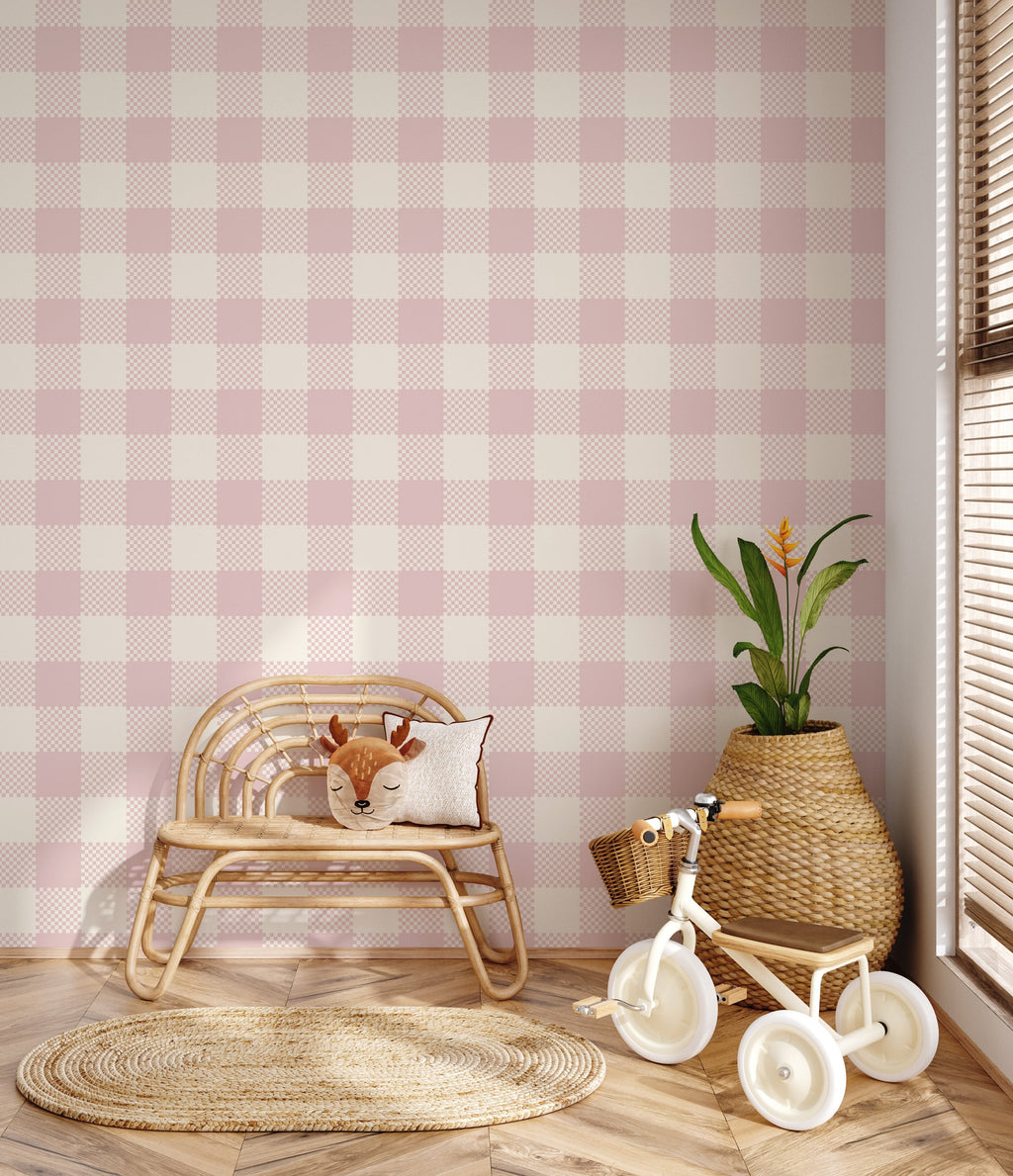 Stetson Geometric Wallpaper, Classic Blue and White