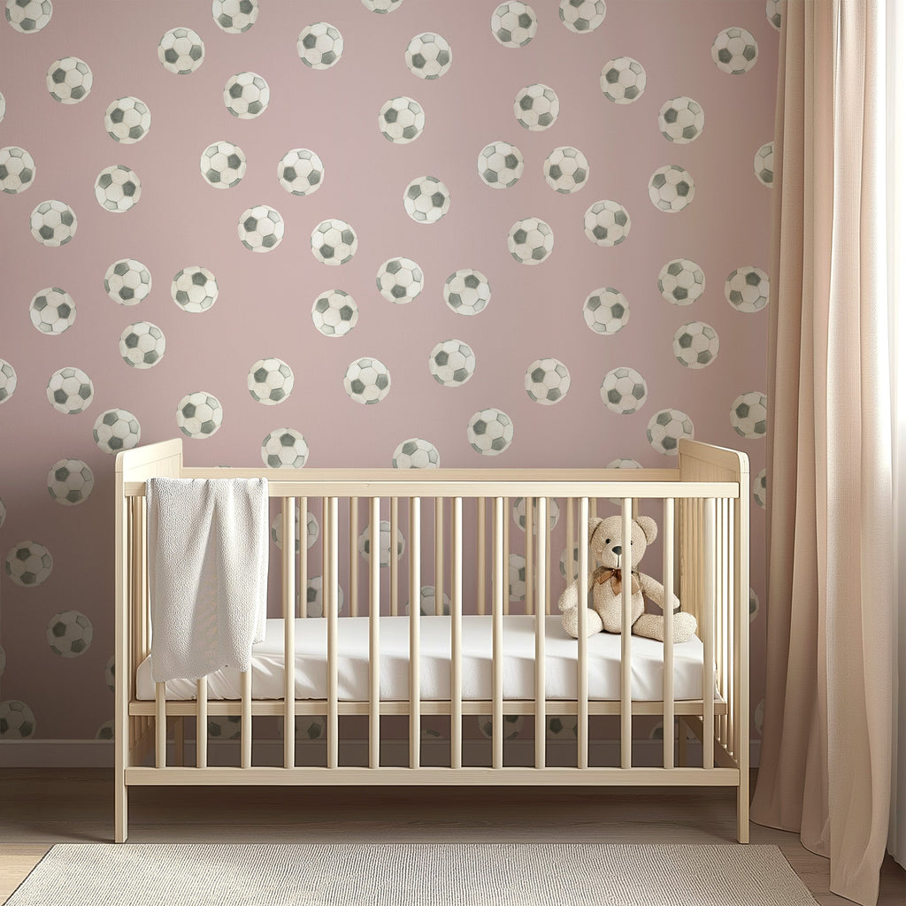 Messi Geometric Removable Wallpaper - Playful Green and Blue Print