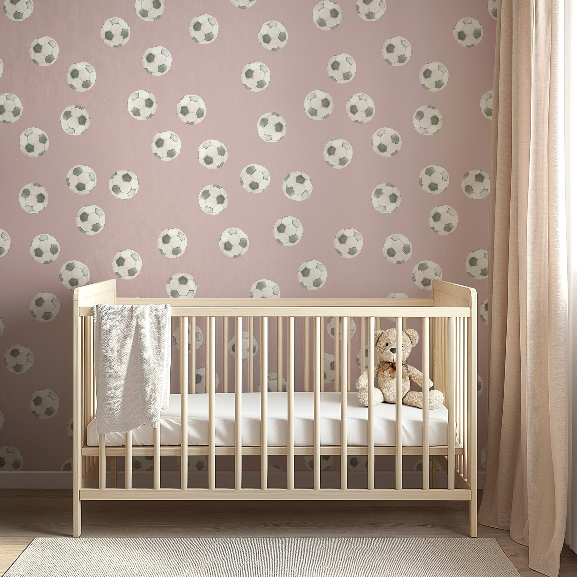 Messi Geometric Removable Wallpaper - Playful Green and Blue Print