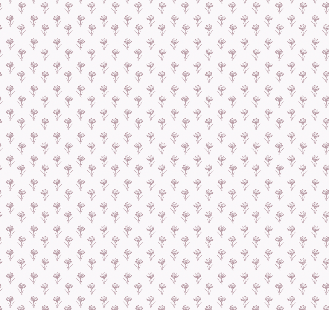 Anita Floral Wallpaper in White and Sage-Green Minimalist