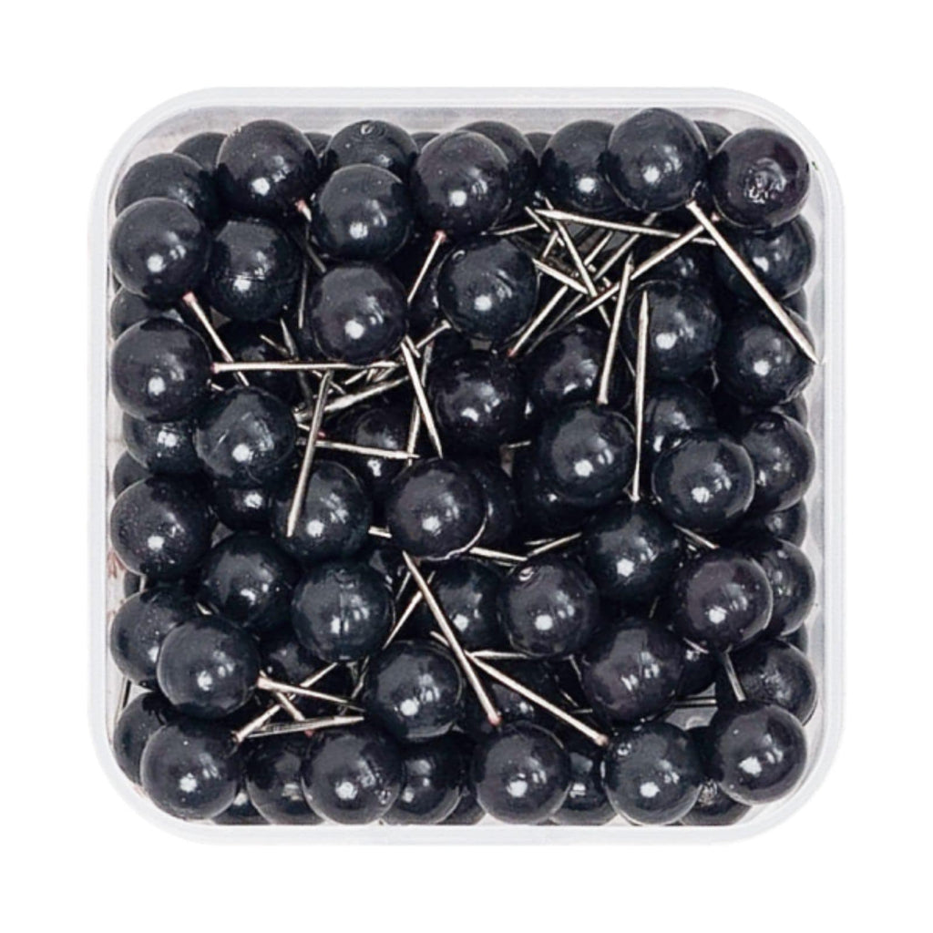 Bold Black Canvas Push Pins for Travel Map Decor