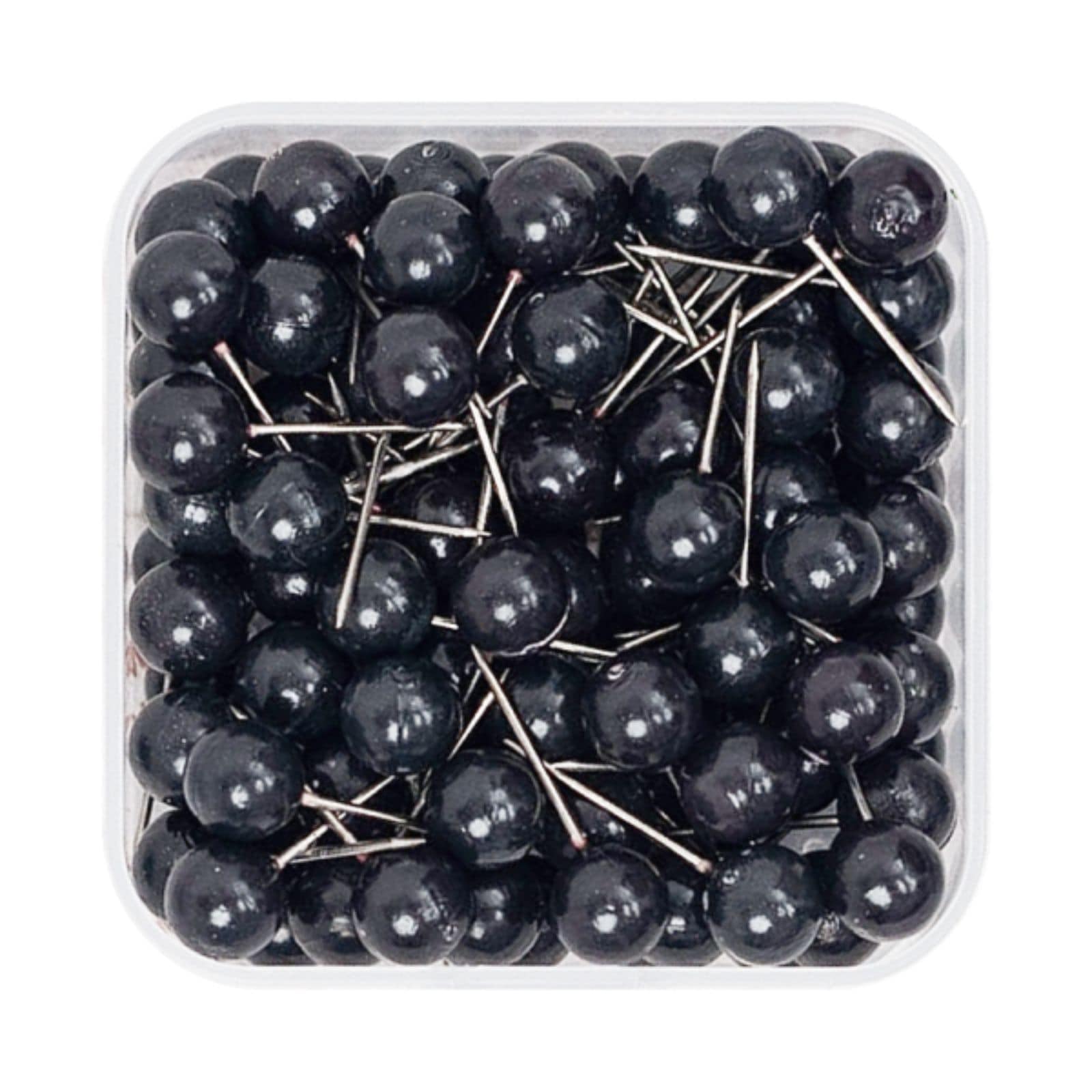 Bold Black Canvas Push Pins for Travel Map Decor