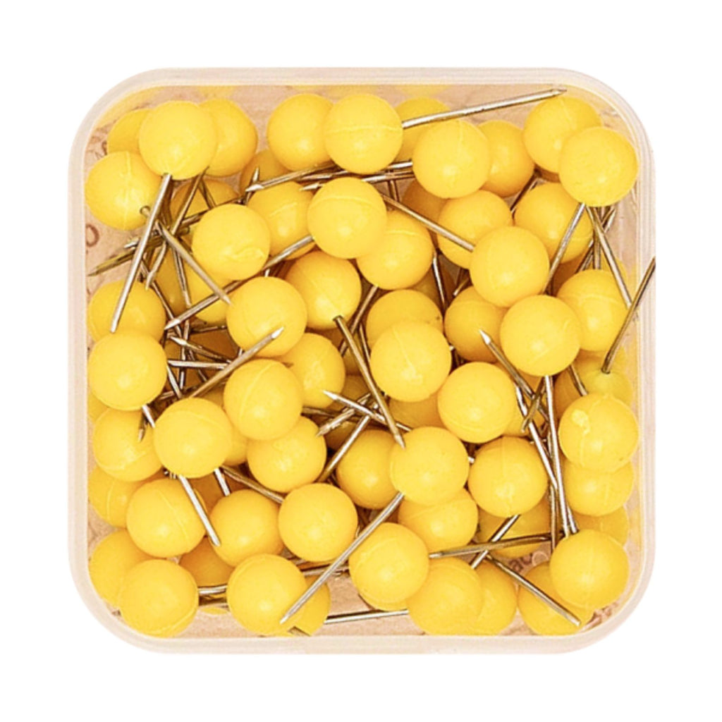 Yellow Canvas Push Pins for Decorative World Travel Maps