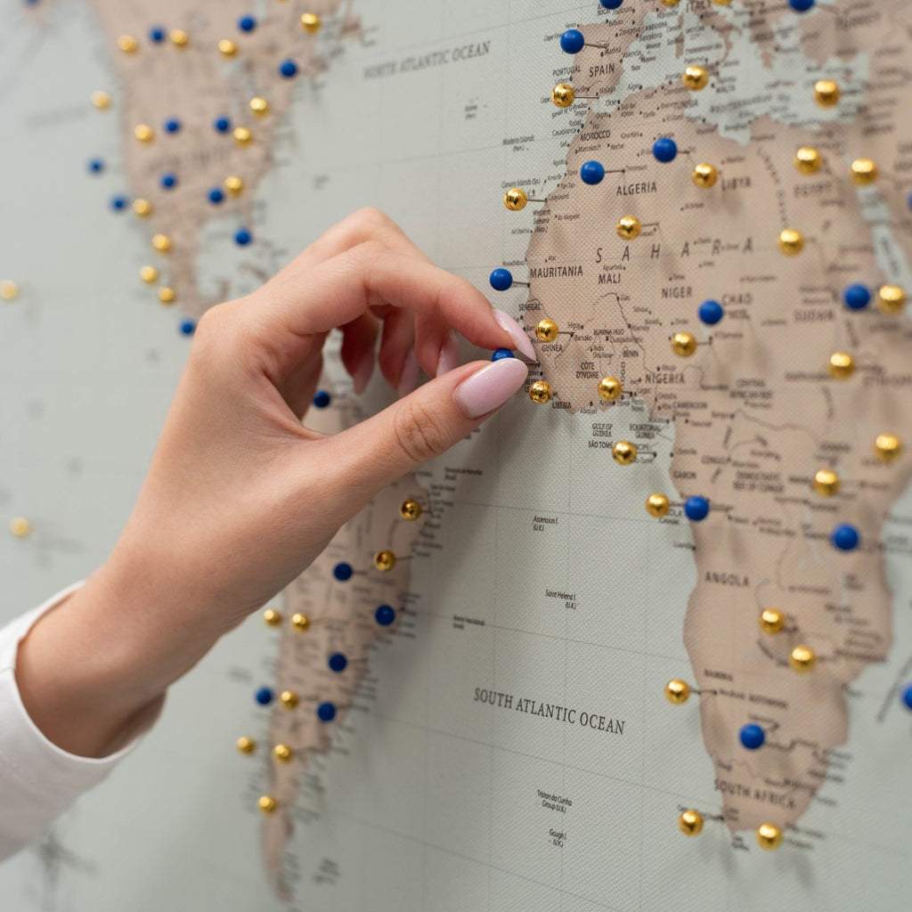 Multi-Color Decorative Map Push Pins for Travel Planning & Decor