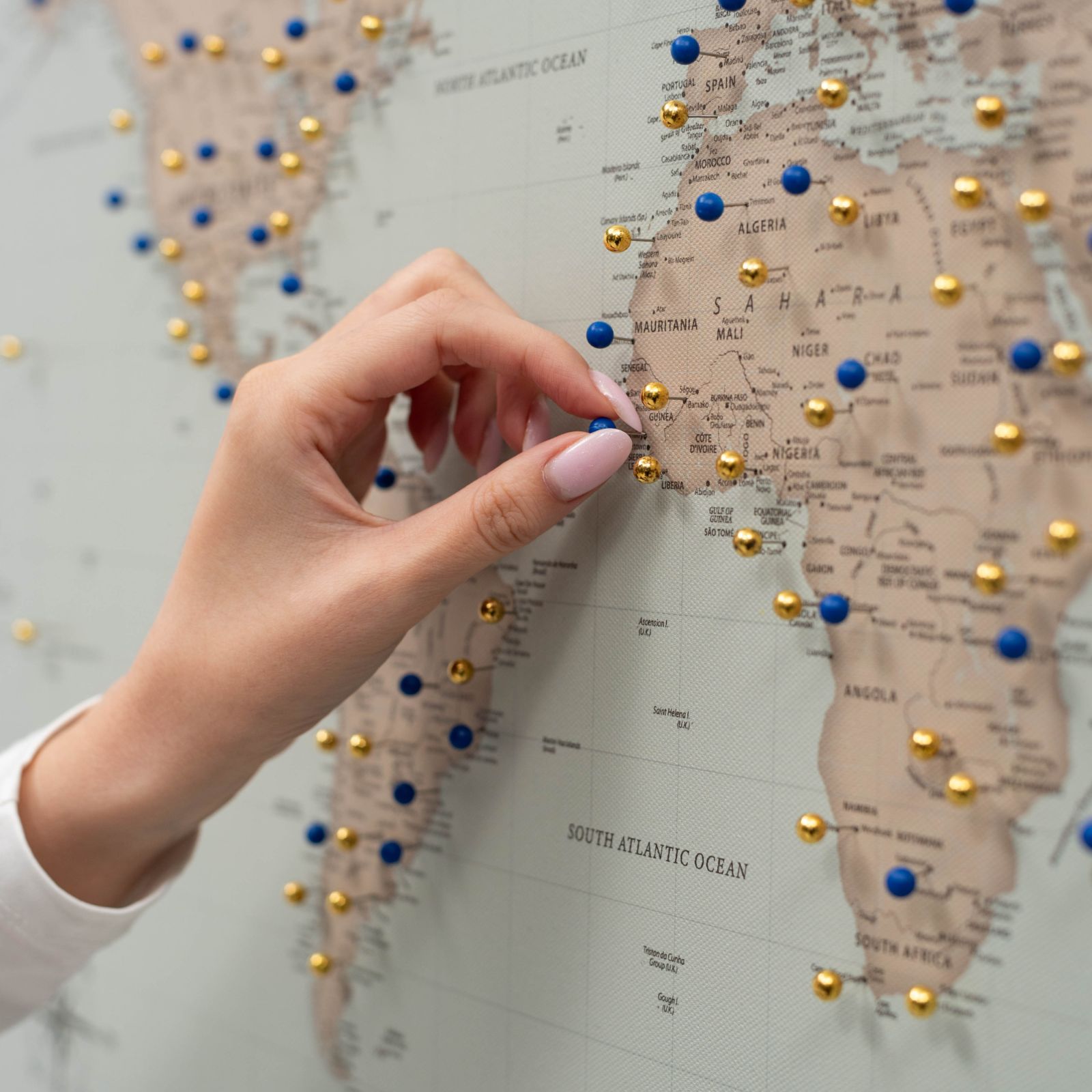 Multi-Color Decorative Map Push Pins for Travel Planning & Decor