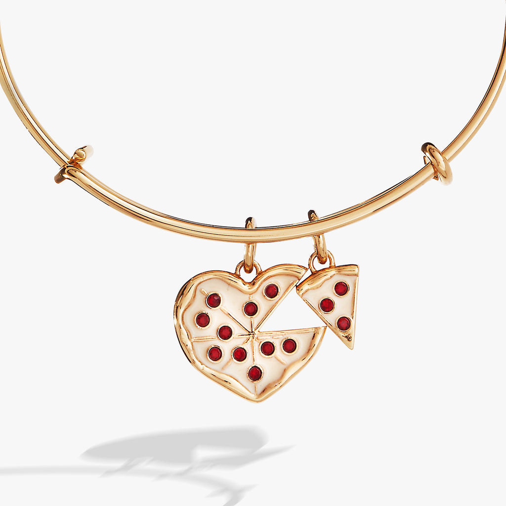 Pizza Lover Multi-Charm Expandable Bangle Bracelet