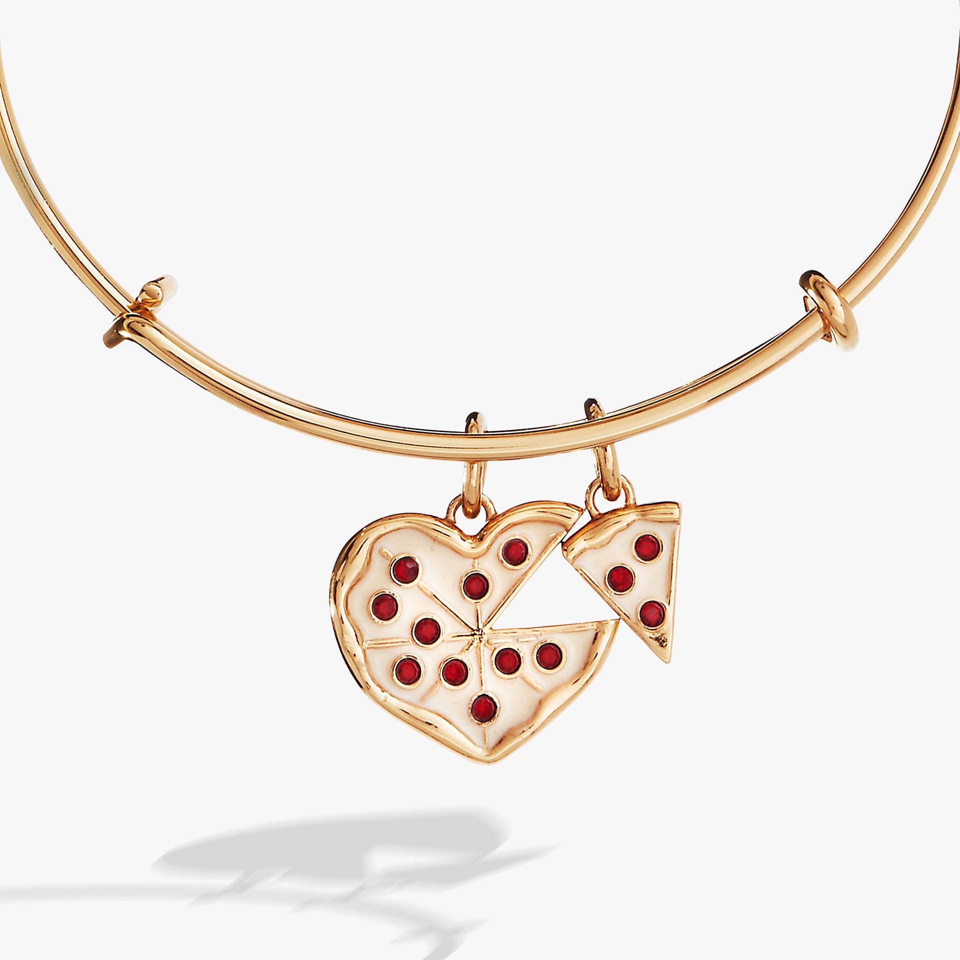 Pizza Lover Multi-Charm Expandable Bangle Bracelet