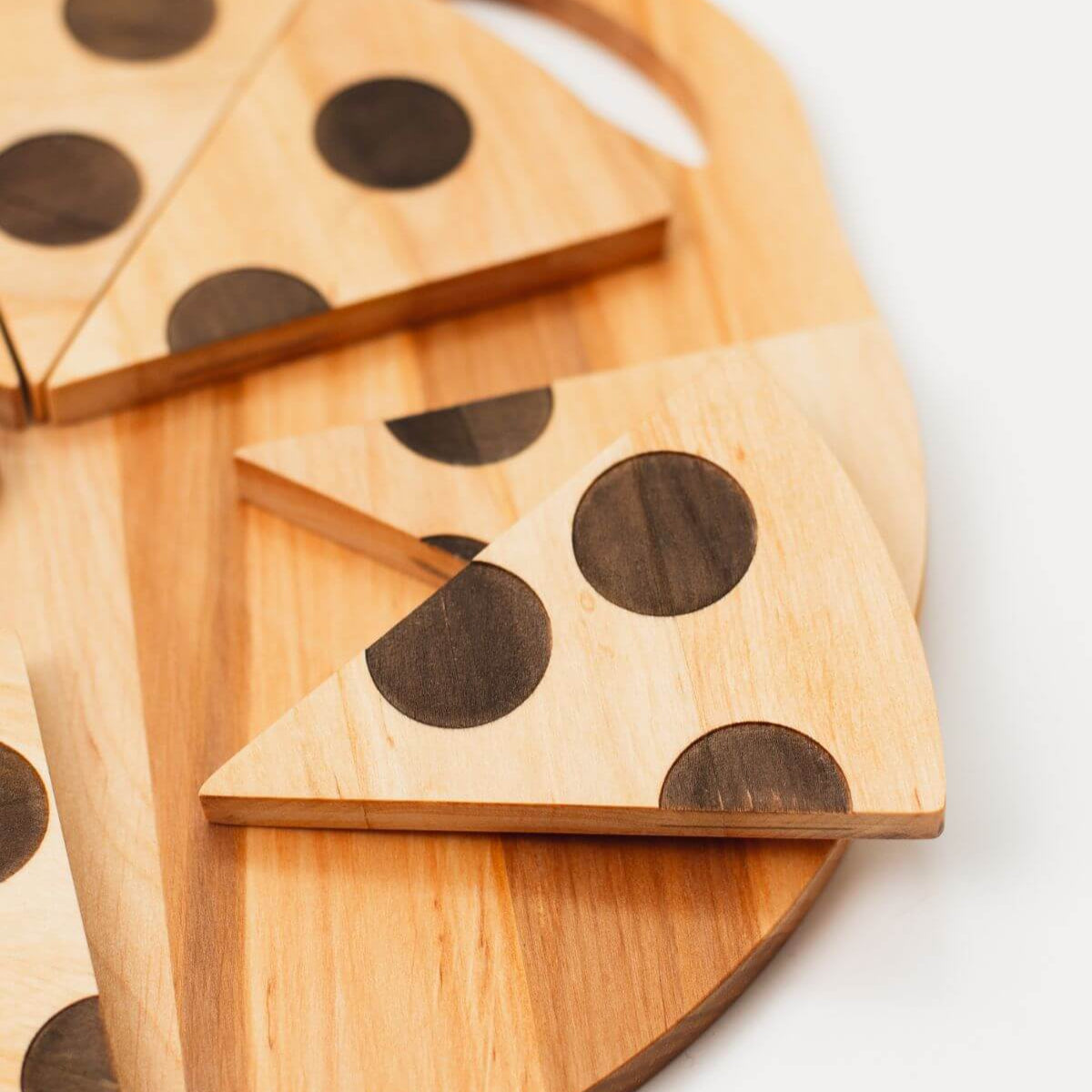 Educational Wooden Pizza Toy for Toddler Pretend Play Kitchen