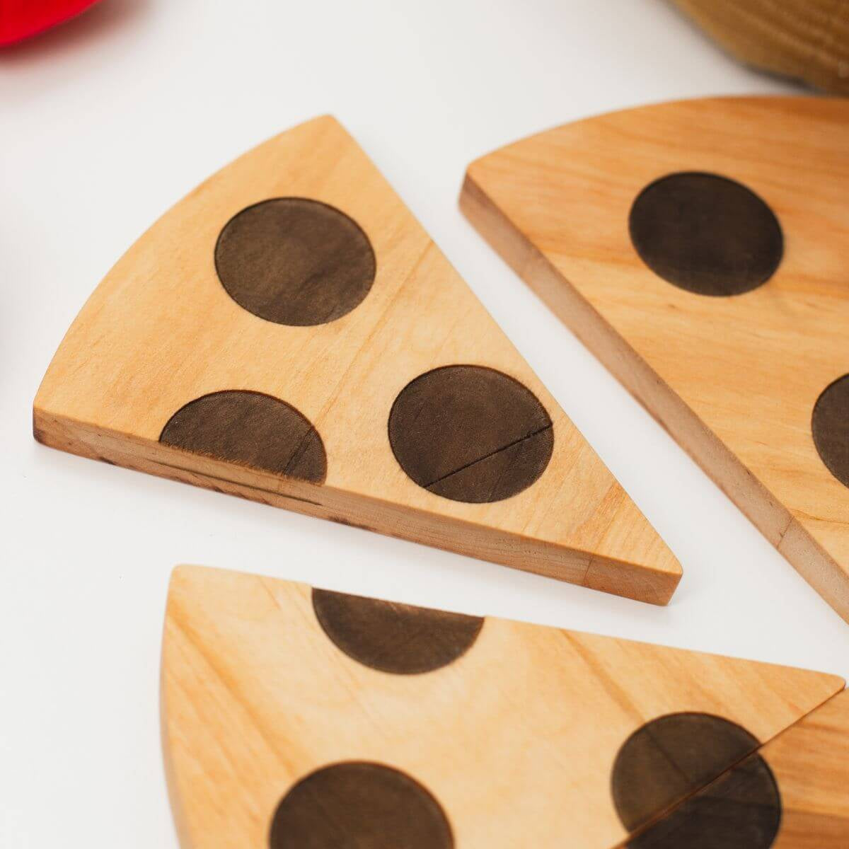 Educational Wooden Pizza Toy for Toddler Pretend Play Kitchen