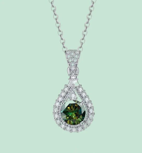 Drop-shaped Moissanite Necklace