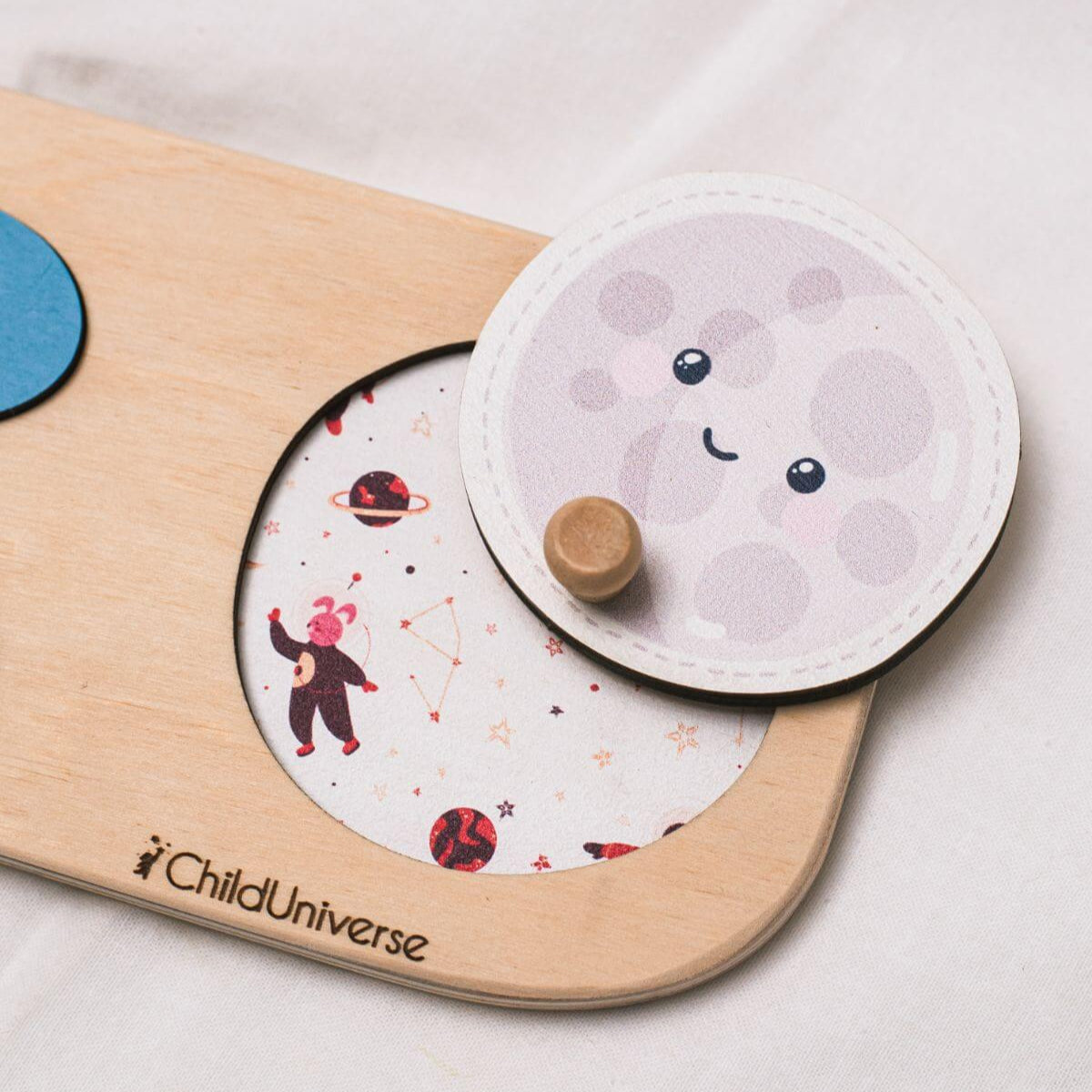 Educational Wooden Planet Puzzle for Kids - Space Nursery Decor