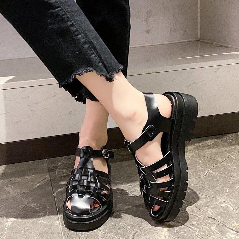 Women’s Platform Buckle Sandals Casual Open Toe Ankle Strap Shoes