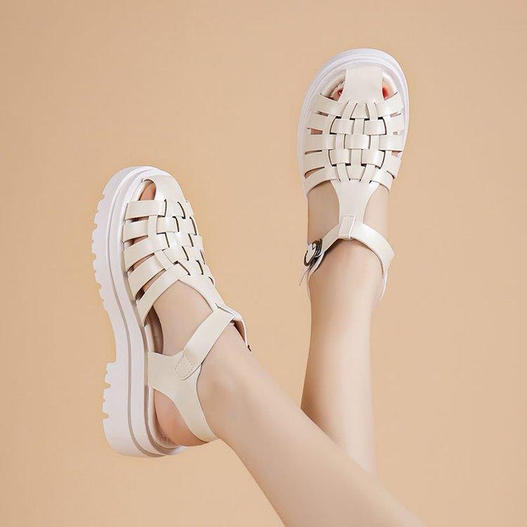 Women’s Platform Buckle Sandals Casual Open Toe Ankle Strap Shoes